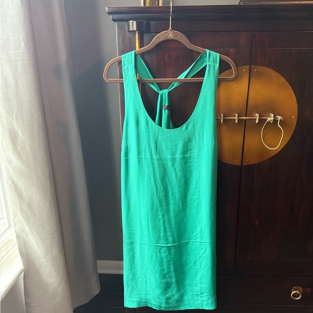 J. Crew Elegant Green Silk Dress